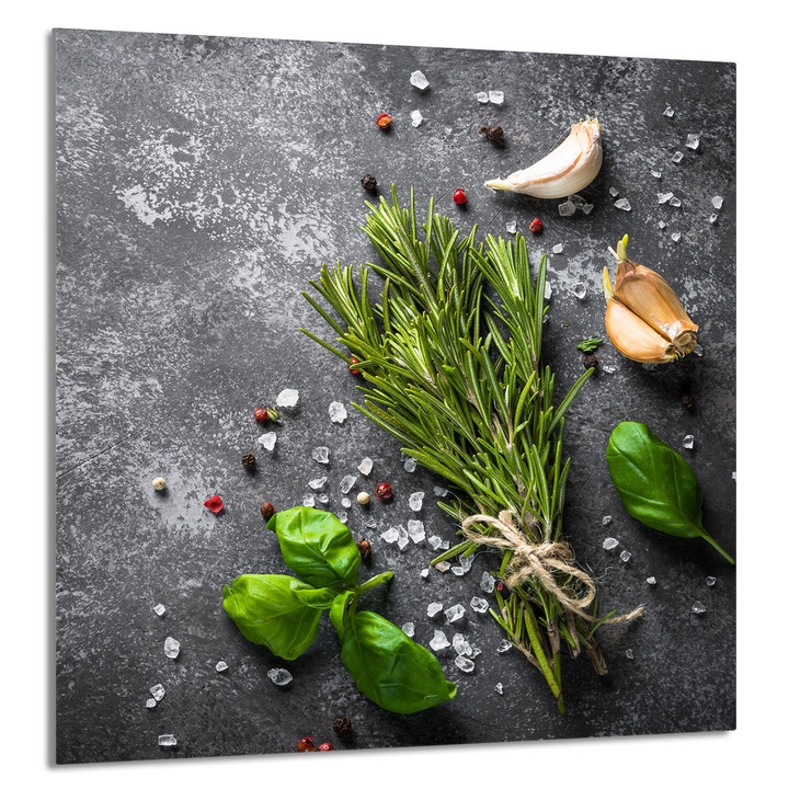 TMK ArtDeko Üveg konyhai hátfal 60x65cm, védelem, edénytartó, többszínű