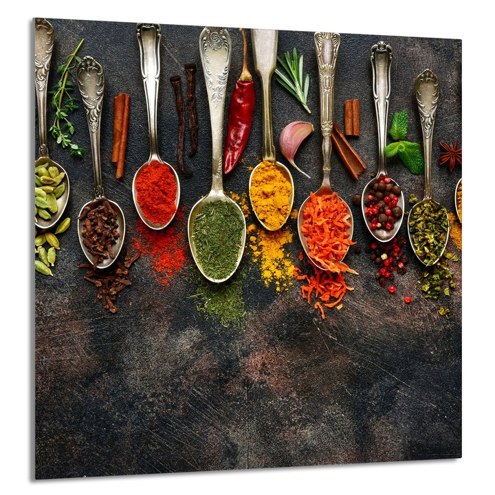 TMK ArtDeko konyhai üvegpanel 60x65cm, védelem, edénytartó, többszínű