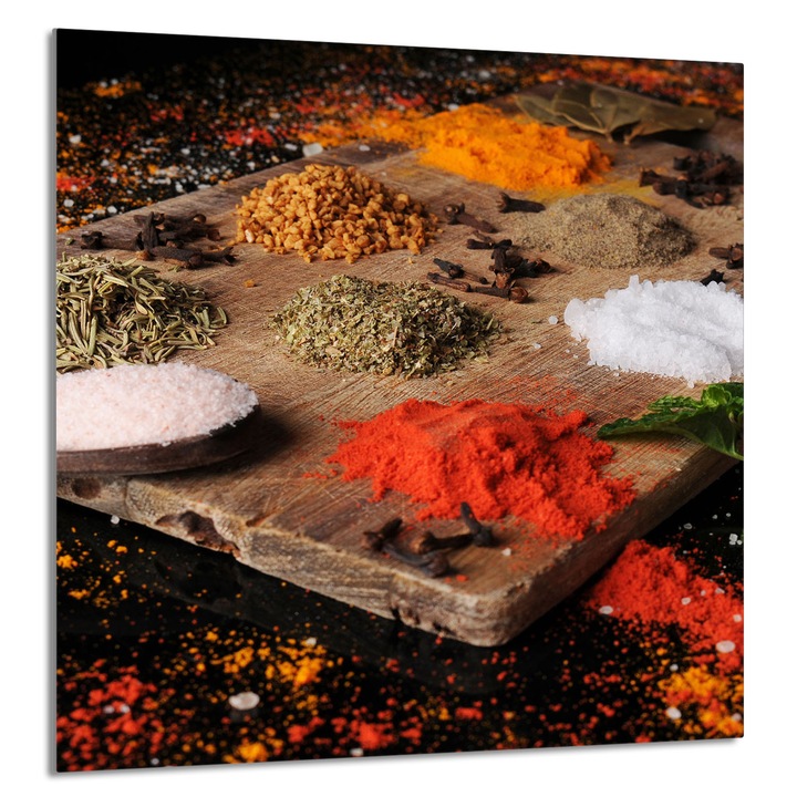 TMK ArtDeko Üveg konyhai hátfal 60x65cm, védelem, edénytartó, többszínű