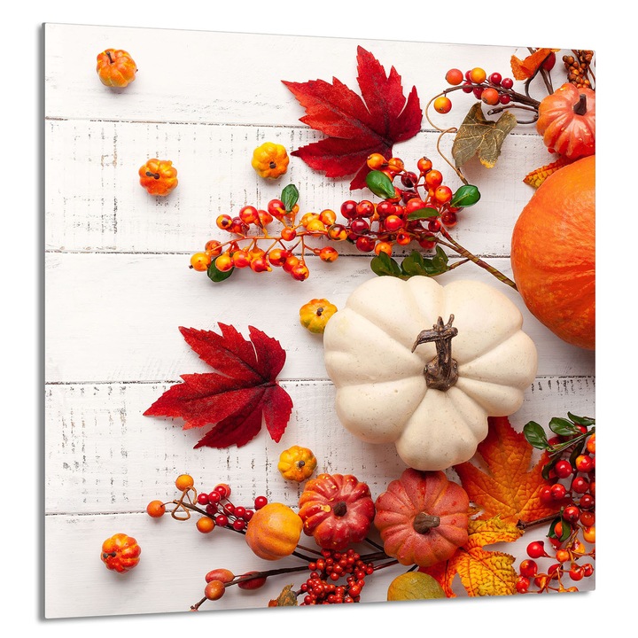 TMK ArtDeko Üveg konyhai hátfal 60x65cm, tök design, multifunkcionális