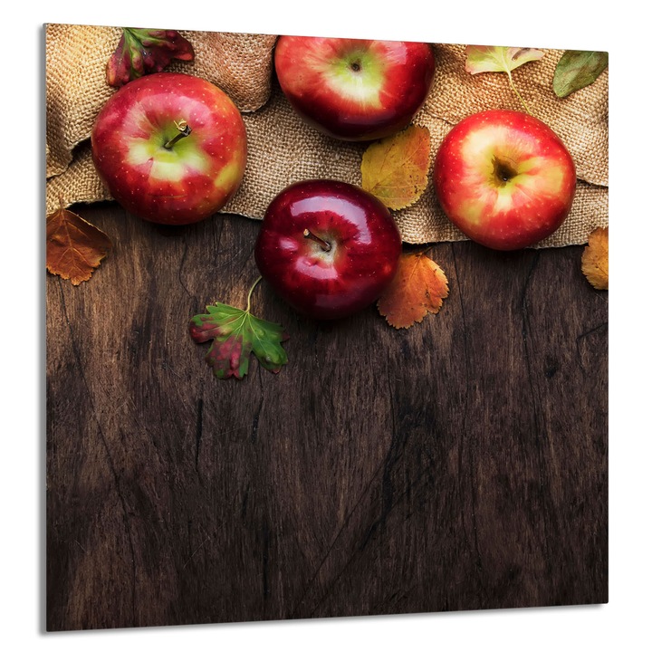 TMK ArtDeko 60x65cm üveg konyhai hátfal, alma design, multifunkcionális