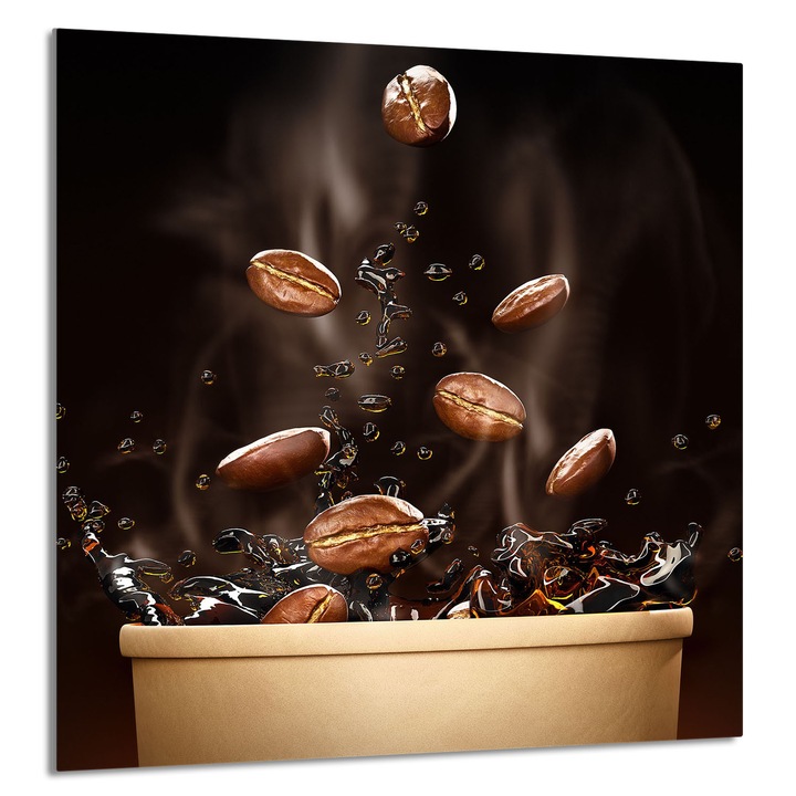 TMK ArtDeko Üveg konyhai hátlap 60x65cm, védelem, edénytartó, többszínű