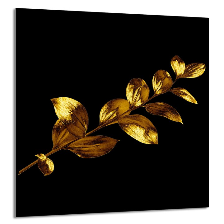 TMK ArtDeko Üveg konyhai hátlap 60x65cm, arany design, multifunkcionális