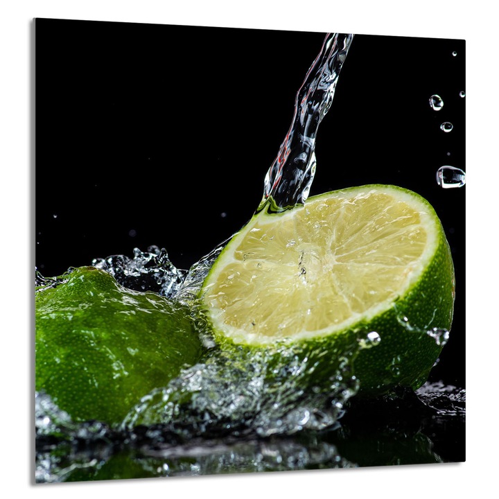 TMK ArtDeko Üveg konyhai hátfal 60x65cm, citrin design, többfunkciós