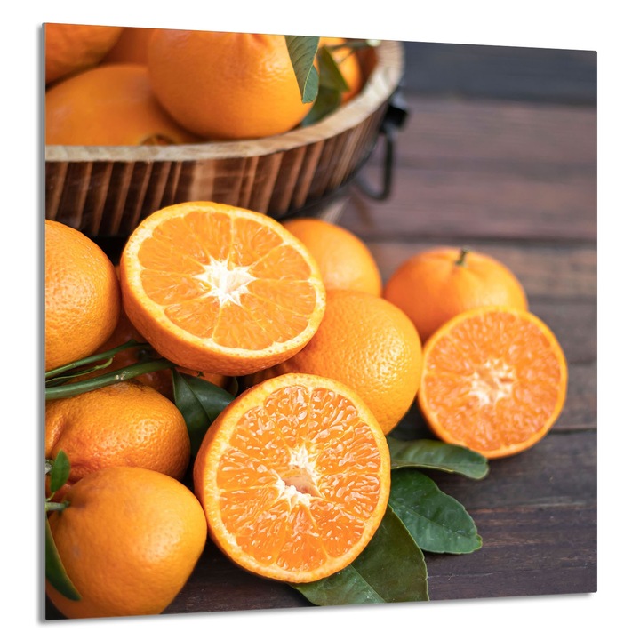 TMK ArtDeko Üveg konyhai hátfal 60x65cm, gyümölcs mintás, tűzhely védelem, forró edényalátét