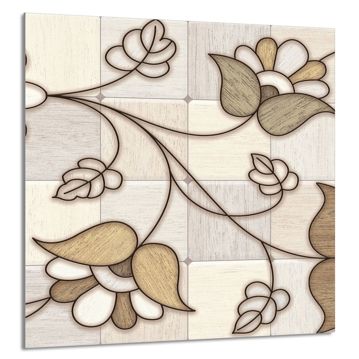 TMK ArtDeko konyhai üvegpanel 60x65cm, védelem, edénytartó, többszínű