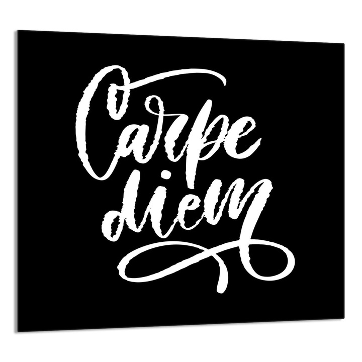 TMK ArtDeko Üveg konyhai hátfal 65x60cm, védelem, modern design, fekete