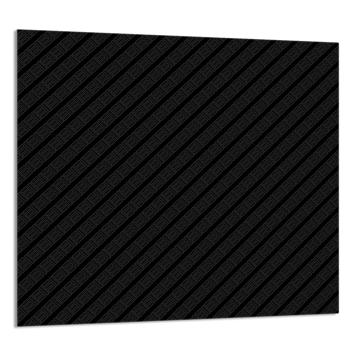 TMK ArtDeko konyhai üvegpanel 65x60cm, védelem, fekete