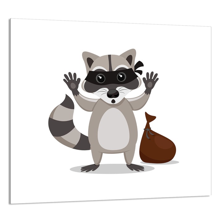 Стъклен панел за кухня TMK ArtDeko 65x60см, защита, поставка за съдове, многоцветен