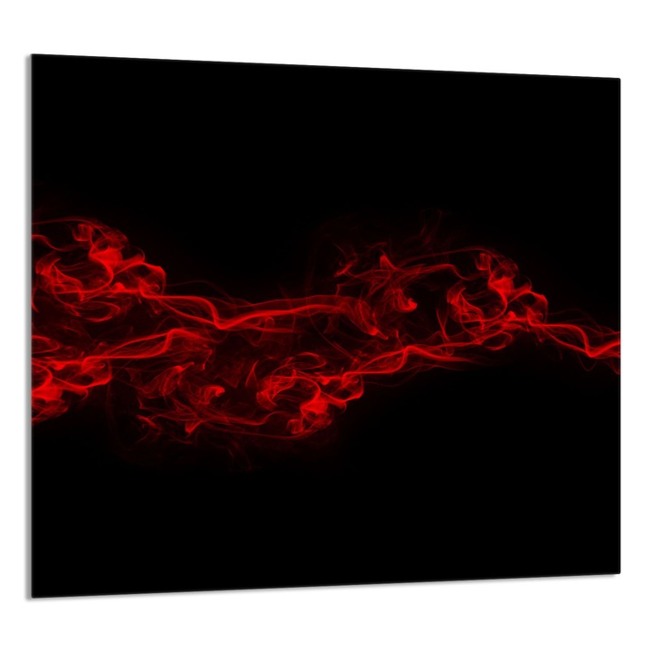 TMK ArtDeko Üveg konyhai hátlap 65x60cm, védelem, fekete