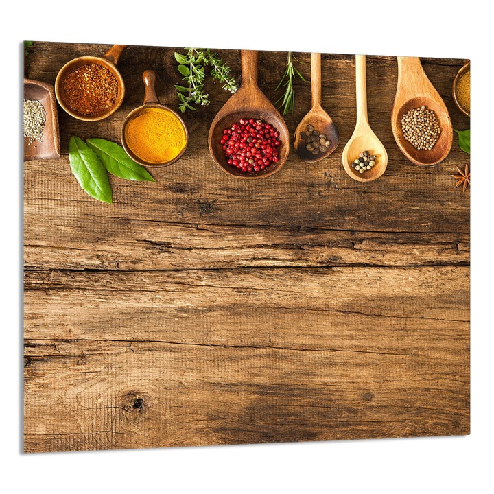 TMK ArtDeko konyhai üvegpanel 65x60cm, védelem, edénytartó, többszínű