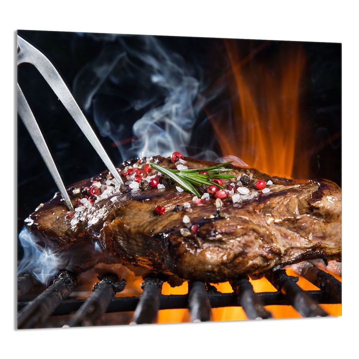 TMK ArtDeko Üveg konyhai hátlap 65x60 cm, védelem, edénytartó, többszínű