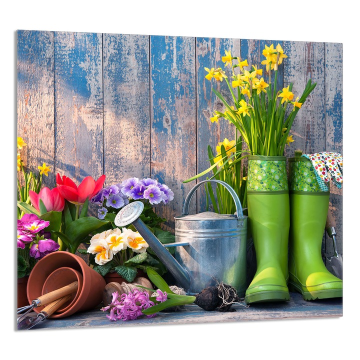 TMK ArtDeko konyhai üvegpanel 65x60cm, védelem, edénytartó, többszínű