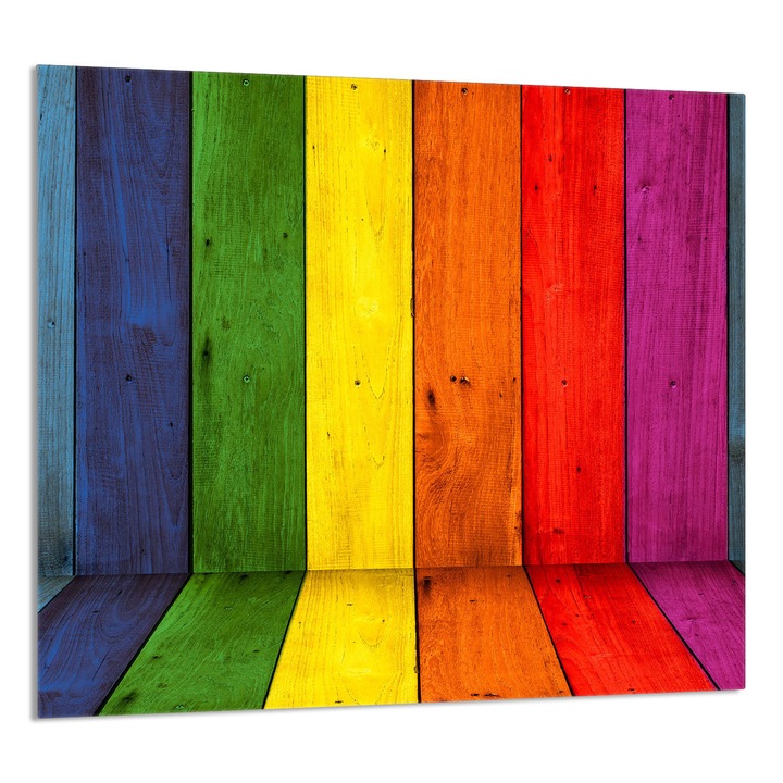 TMK ArtDeko Üveg konyhai hátlap 65x60cm, színes, multifunkcionális