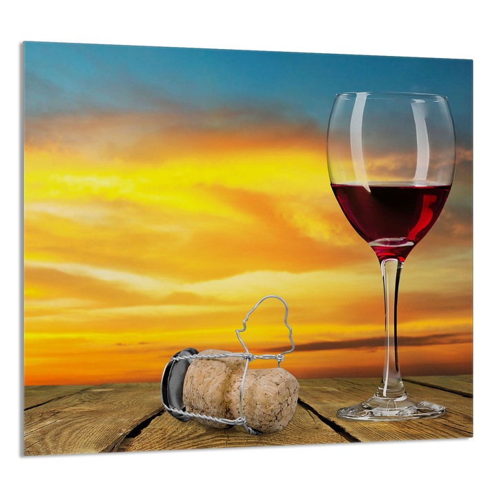 TMK ArtDeko konyhai üvegpanel 65x60cm, védelem, modern design, többszínű