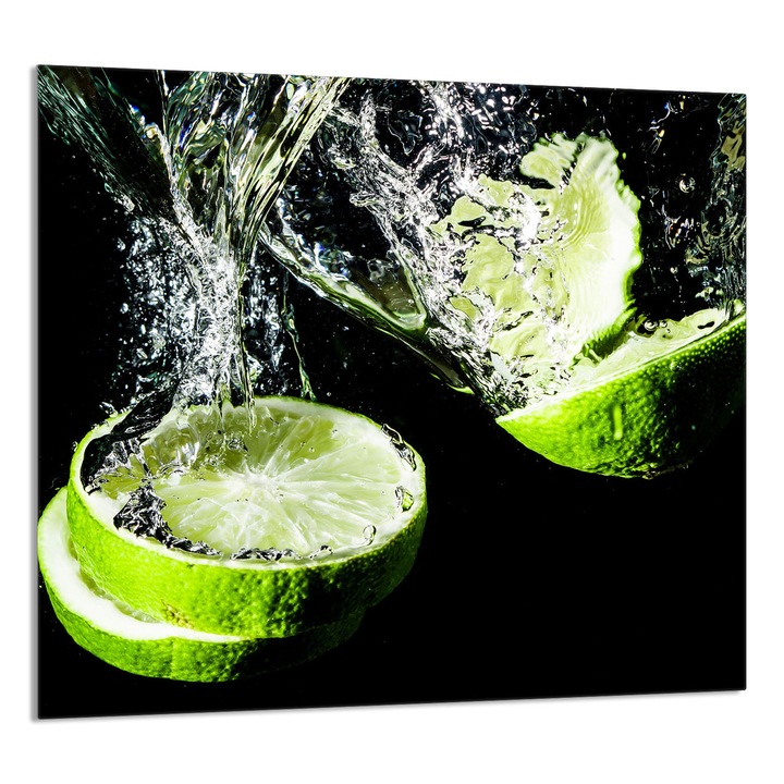 TMK ArtDeko Üveg konyhai hátlap 65x60cm, modern design, többszínű, szennyeződés elleni védelem