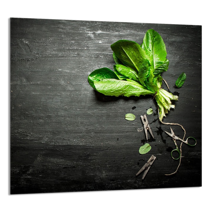 Стъклен панел за кухня TMK ArtDeko 65x60см, защита, поставка за съдове, многоцветен