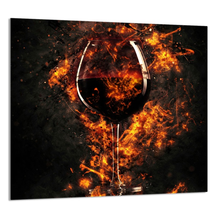 TMK ArtDeko Üveg konyhai hátfal 65x60cm, védelem, edénytartó, modern design