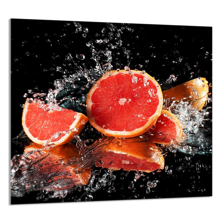 TMK ArtDeko Üveg konyhai hátfal, 65x60cm, modern design, szennyeződés elleni védelem, többszínű