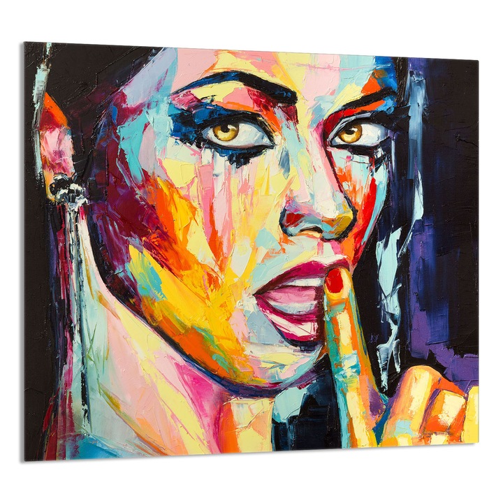 TMK ArtDeko konyhai üvegpanel 65x60cm, védelem, edénytartó, többszínű