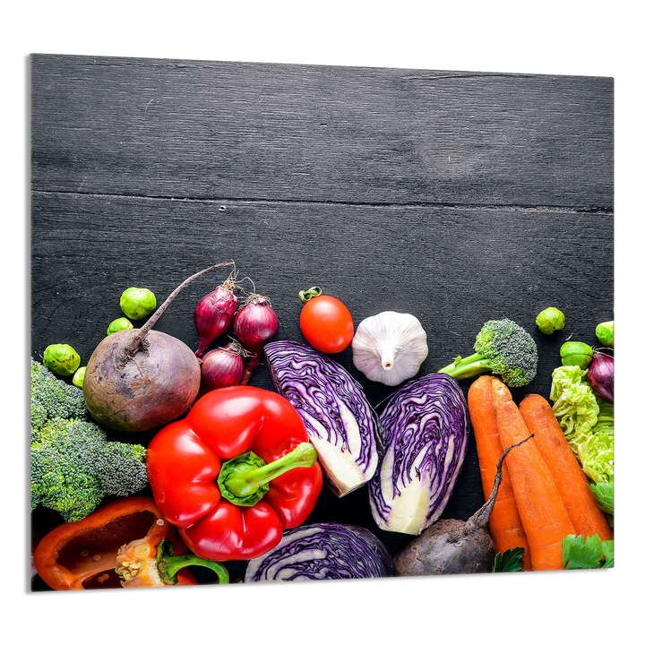 TMK ArtDeko konyhai üvegpanel 65x60cm, védelem, edénytartó, többszínű