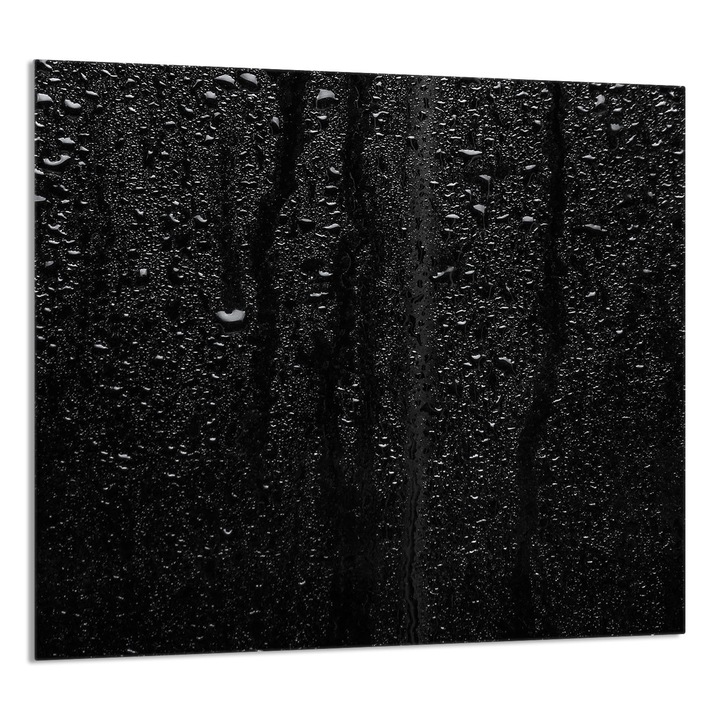 TMK ArtDeko 65x60cm fekete, multifunkcionális üveg konyhai hátfal