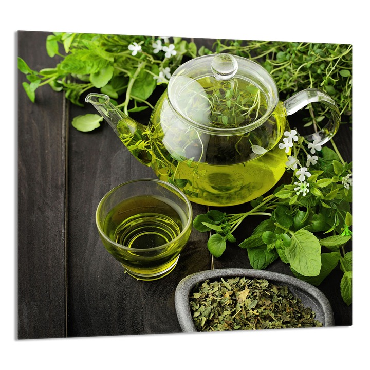 TMK ArtDeko Üveg konyhai hátlap 65x60cm, védelem, edénytartó