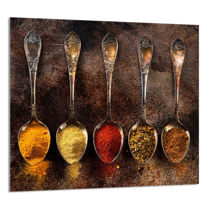 TMK ArtDeko konyhai üvegpanel 65x60cm, védelem, edénytartó, többszínű