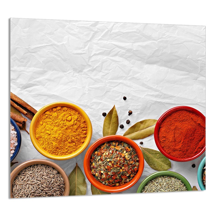 TMK ArtDeko konyhai üvegpanel 65x60cm, védelem, edénytartó, többszínű