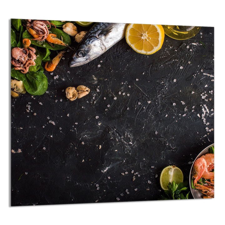 TMK ArtDeko 65x60cm üveg konyhai panel, védelem, modern design