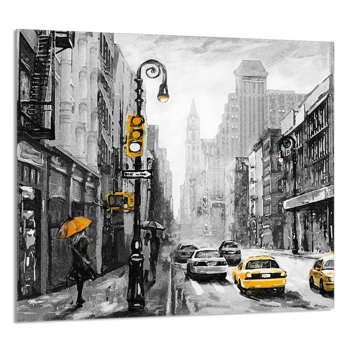 TMK ArtDeko konyhai üvegpanel 65x60cm, védelem, edénytartó, többszínű