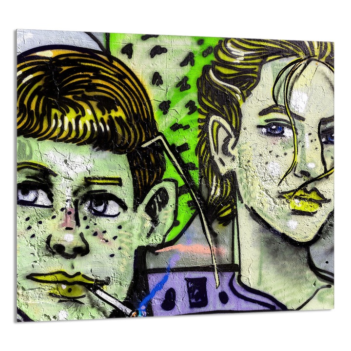 TMK ArtDeko Üveg konyhai panel 65x60cm, védelem, többszínű