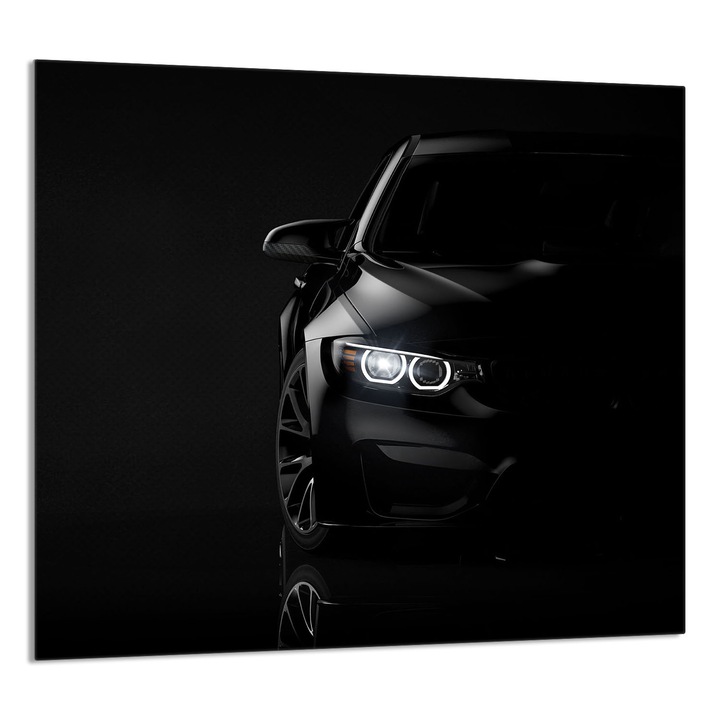 TMK ArtDeko 65x60 cm konyhai üvegpanel, védelem, fekete