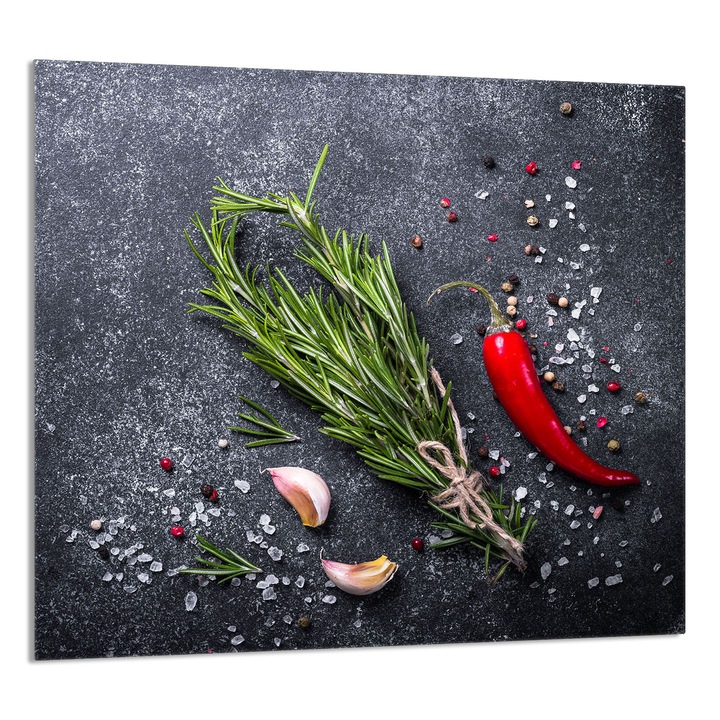 TMK ArtDeko 65x60cm üveg konyhai panel, márvány design, multifunkcionális