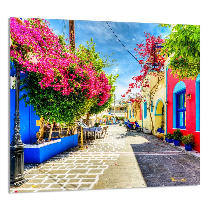 TMK ArtDeko Üveg konyhai hátfal 65x60cm, védelem, modern design, többszínű