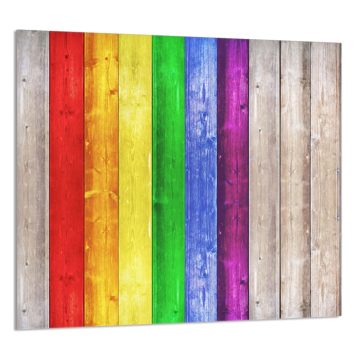 TMK ArtDeko Üveg konyhai hátfal, 65x60cm, színes, multifunkcionális