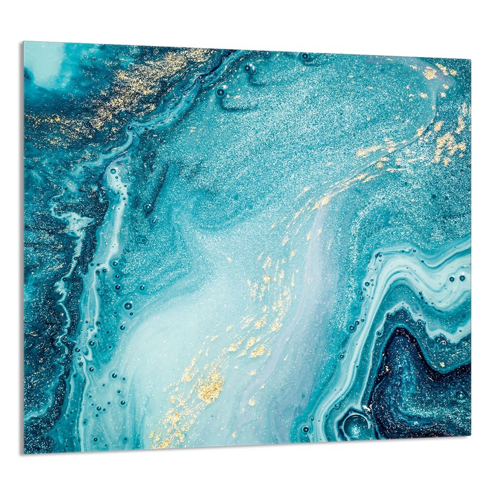 TMK ArtDeko Üveg konyhai hátfal 65x60cm, márvány, multifunkcionális, szennyeződés elleni védelem