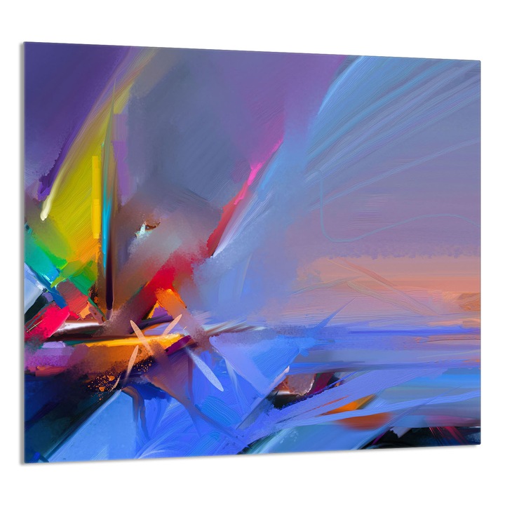 TMK ArtDeko konyhai üvegpanel 65x60cm, védelem, többszínű