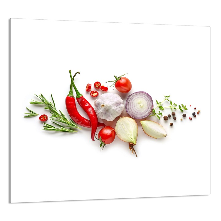 TMK ArtDeko konyhai üvegpanel 65x60cm, védelem, edénytartó, többszínű