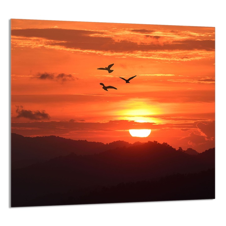 TMK ArtDeko Üveg konyhai hátfal 65x60cm, védelem, modern design, többszínű