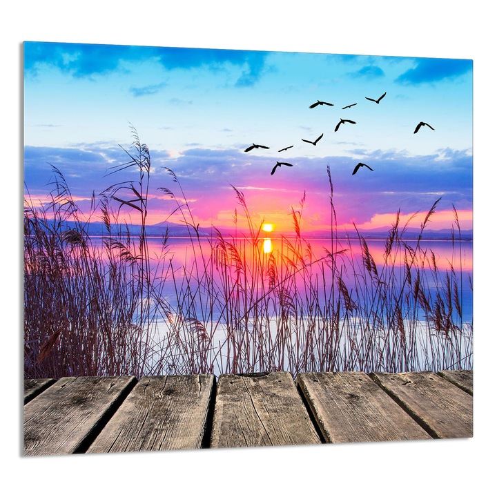 TMK ArtDeko Üveg konyhai hátfal 65x60cm, védelem, többszínű