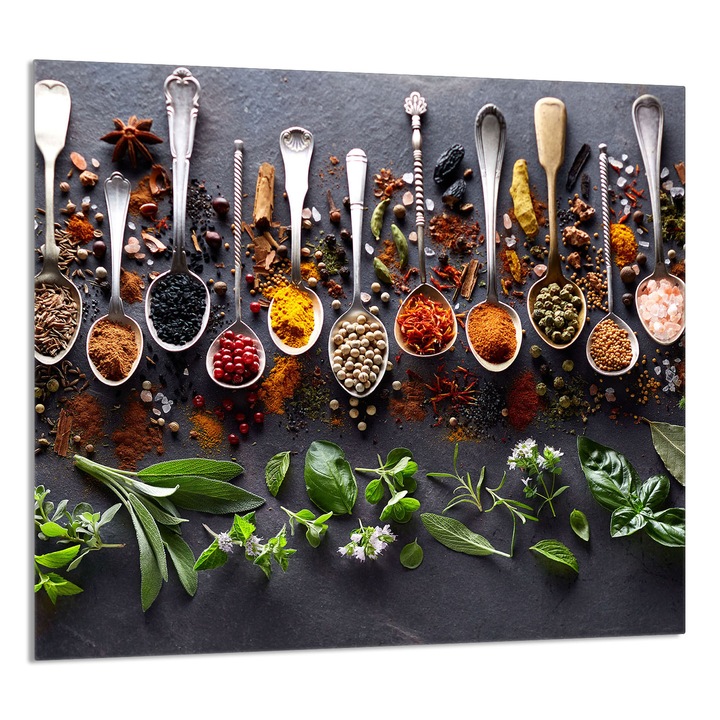 TMK ArtDeko konyhai üvegpanel 65x60cm, védelem, edénytartó, többszínű