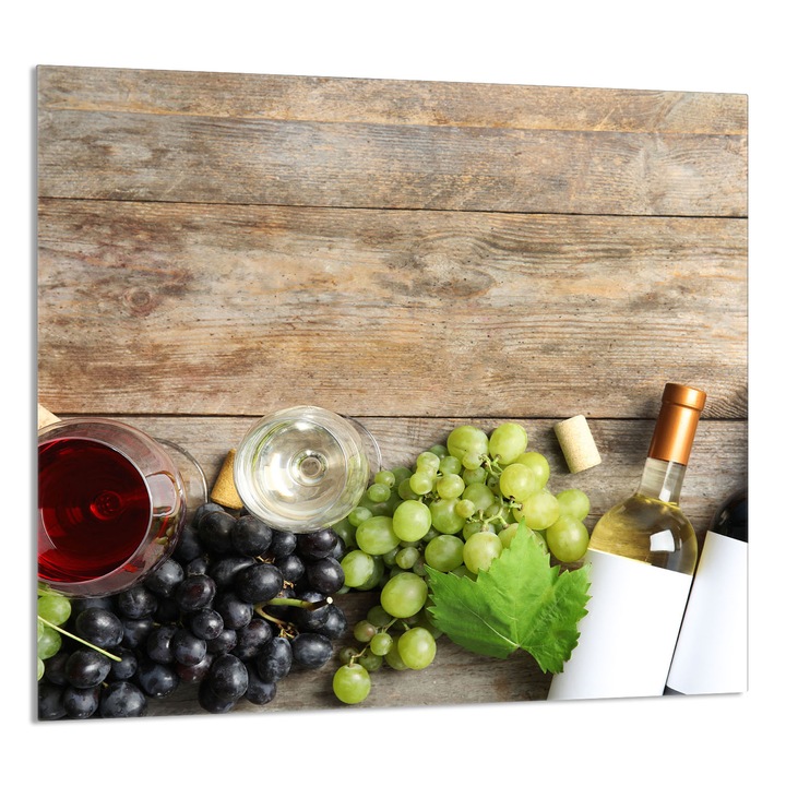 TMK ArtDeko konyhai üvegpanel 65x60cm, védelem, modern design, többszínű