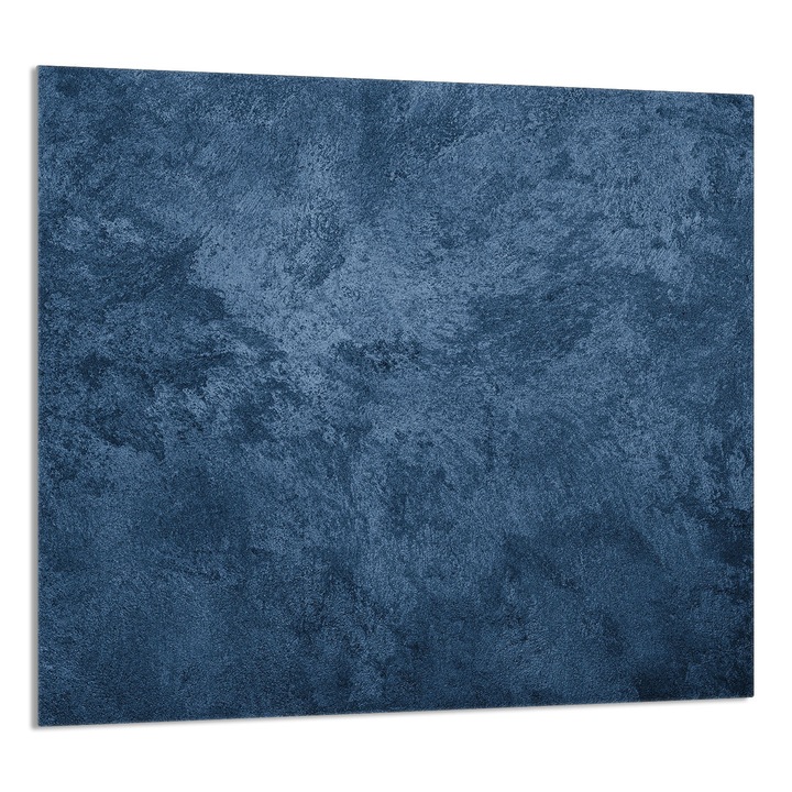 TMK ArtDeko 65x60cm konyhai üvegpanel, márvány design, többfunkciós, kék