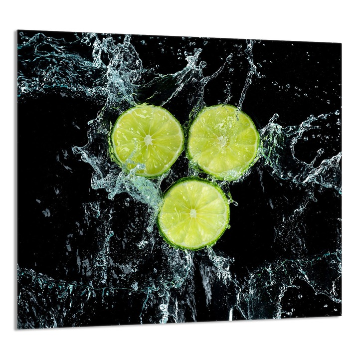 TMK ArtDeko Üveg konyhai hátfal 65x60cm, citrus design, multifunkcionális