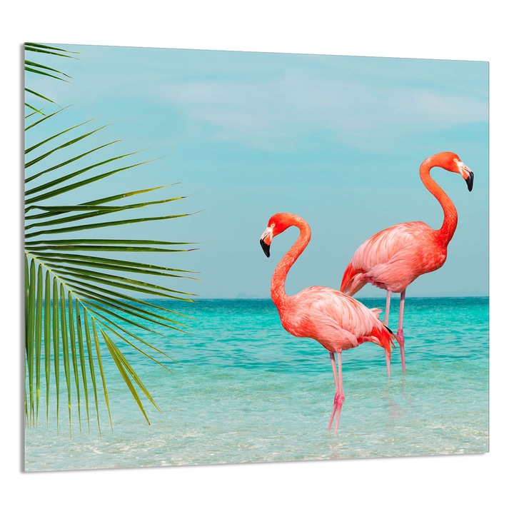 Üvegpanel konyhába 65x60 cm, TMK ArtDeko, Flaming design, szennyeződés elleni védelem, vágódeszkaként használható.