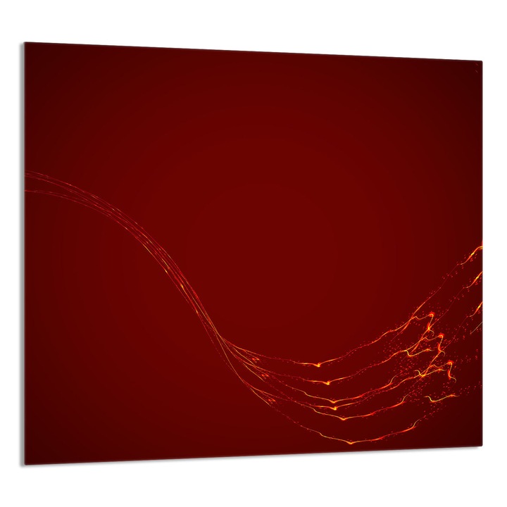 TMK ArtDeko konyhai üvegpanel 65x60 cm, piros, multifunkcionális