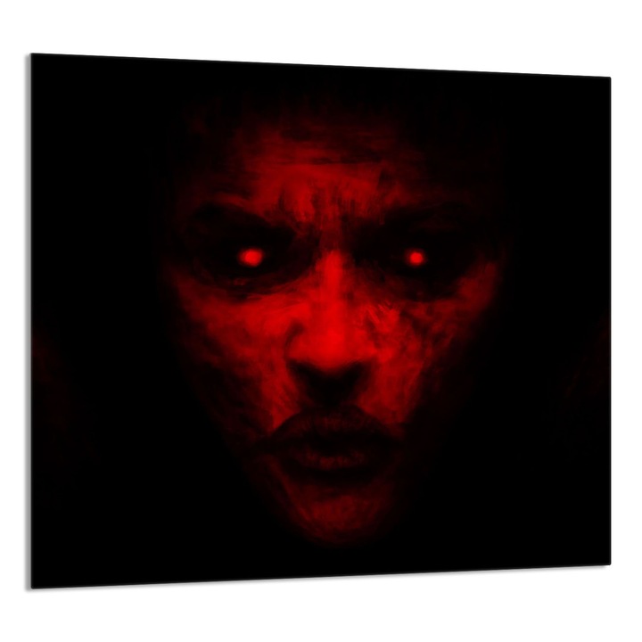 TMK ArtDeko Üveg konyhai hátfal, 65x60cm, védelem, fekete/piros