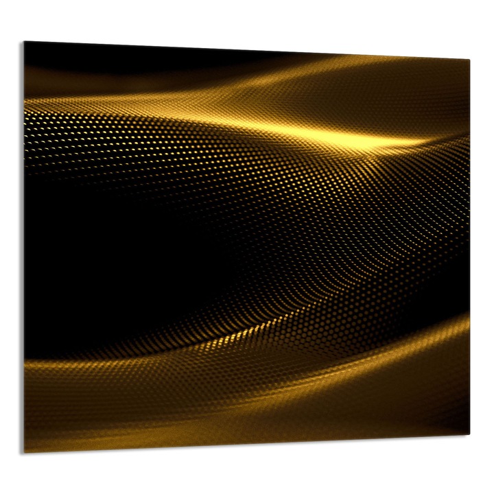 TMK ArtDeko Üveg konyhai hátfal 65x60cm, elegáns design, védelem a szennyeződések ellen, arany szín