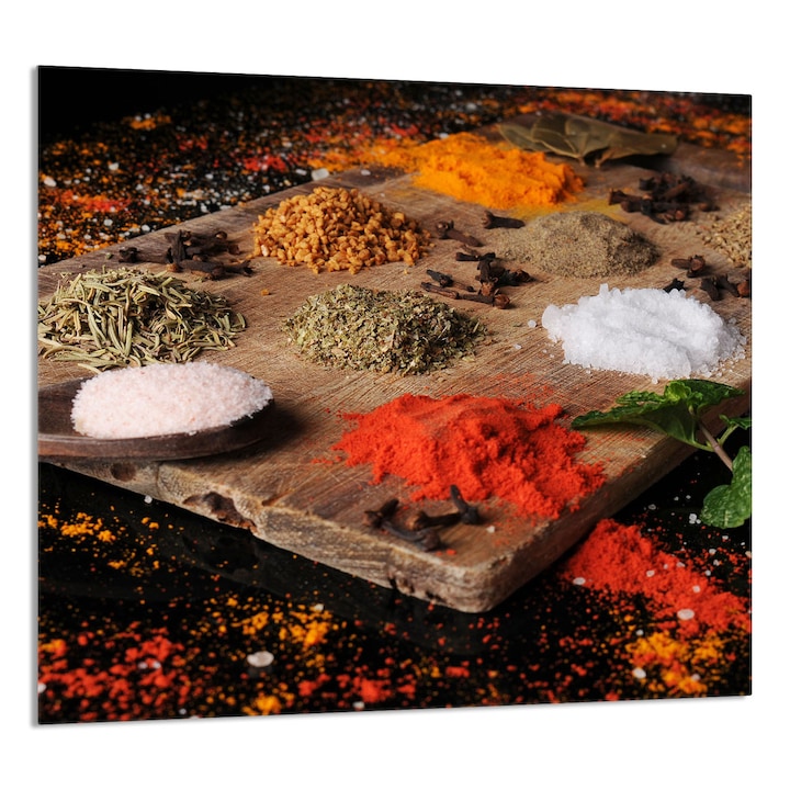 TMK ArtDeko konyhai üvegpanel 65x60cm, védelem, edénytartó, többszínű